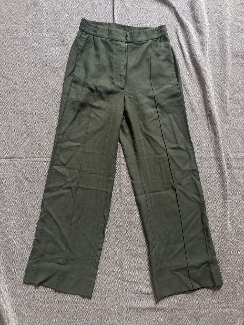 COS Olive-Green Wide Trousers